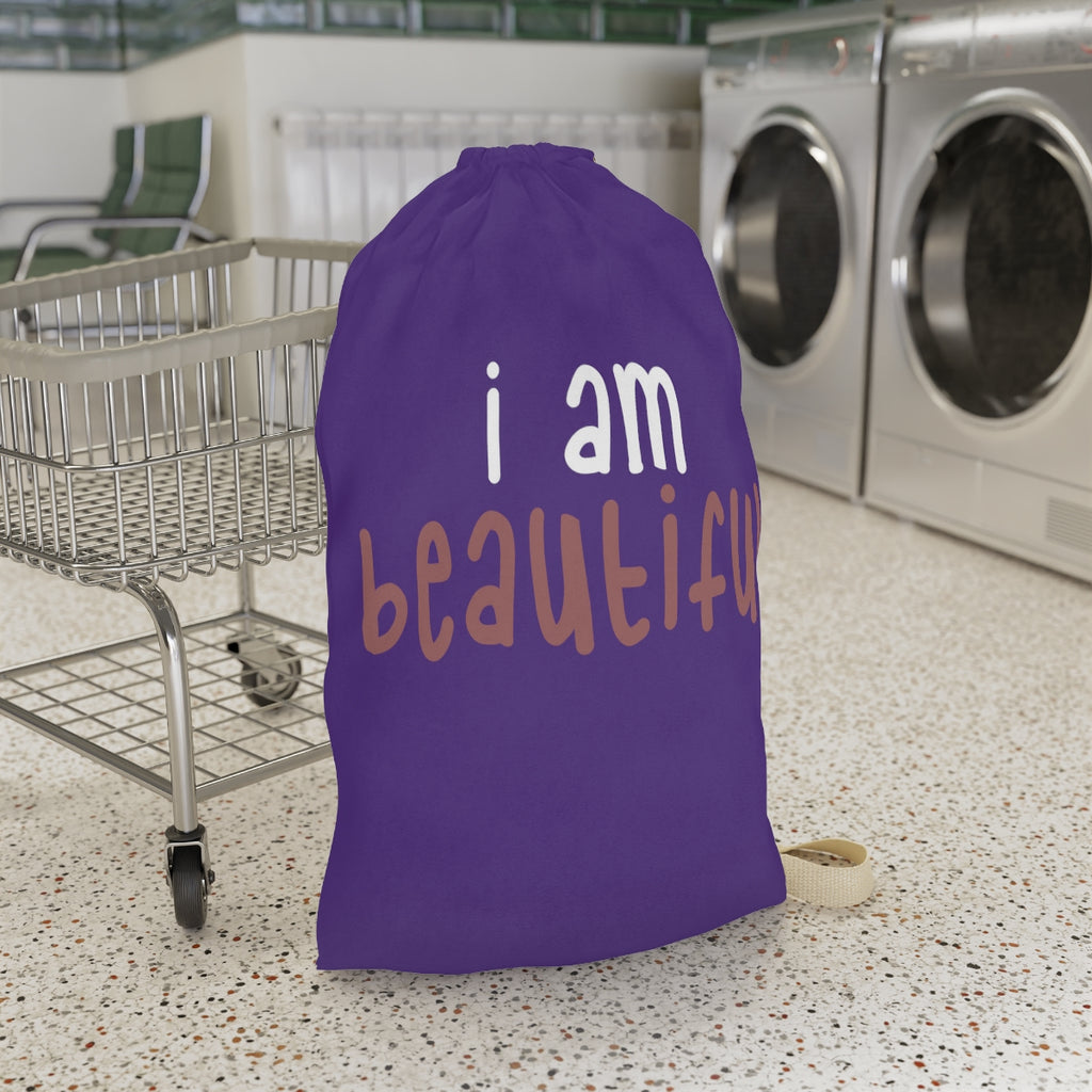 Affirmation Feminist pro choice Laundry Bag -   I am BEAUTIFUL Printify
