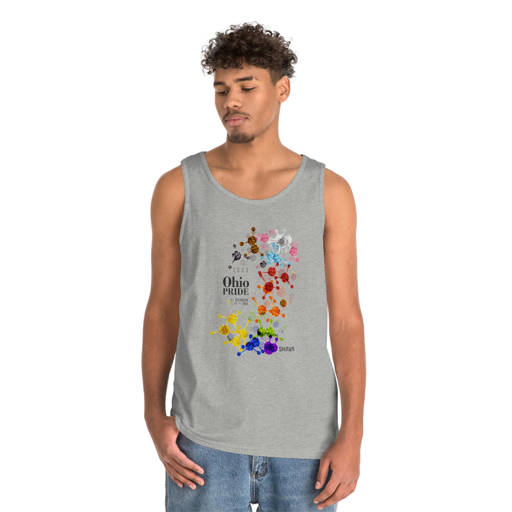 Progress Flag Ohio Pride Heavy Cotton Tank Top Unisex Size - My Rainbow Is In My DNA SHAVA