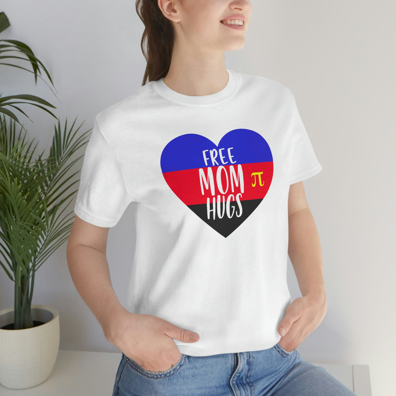 Polyamory Pride Flag Mother's Day Unisex Short Sleeve Tee - Free Mom Hugs SHAVA CO