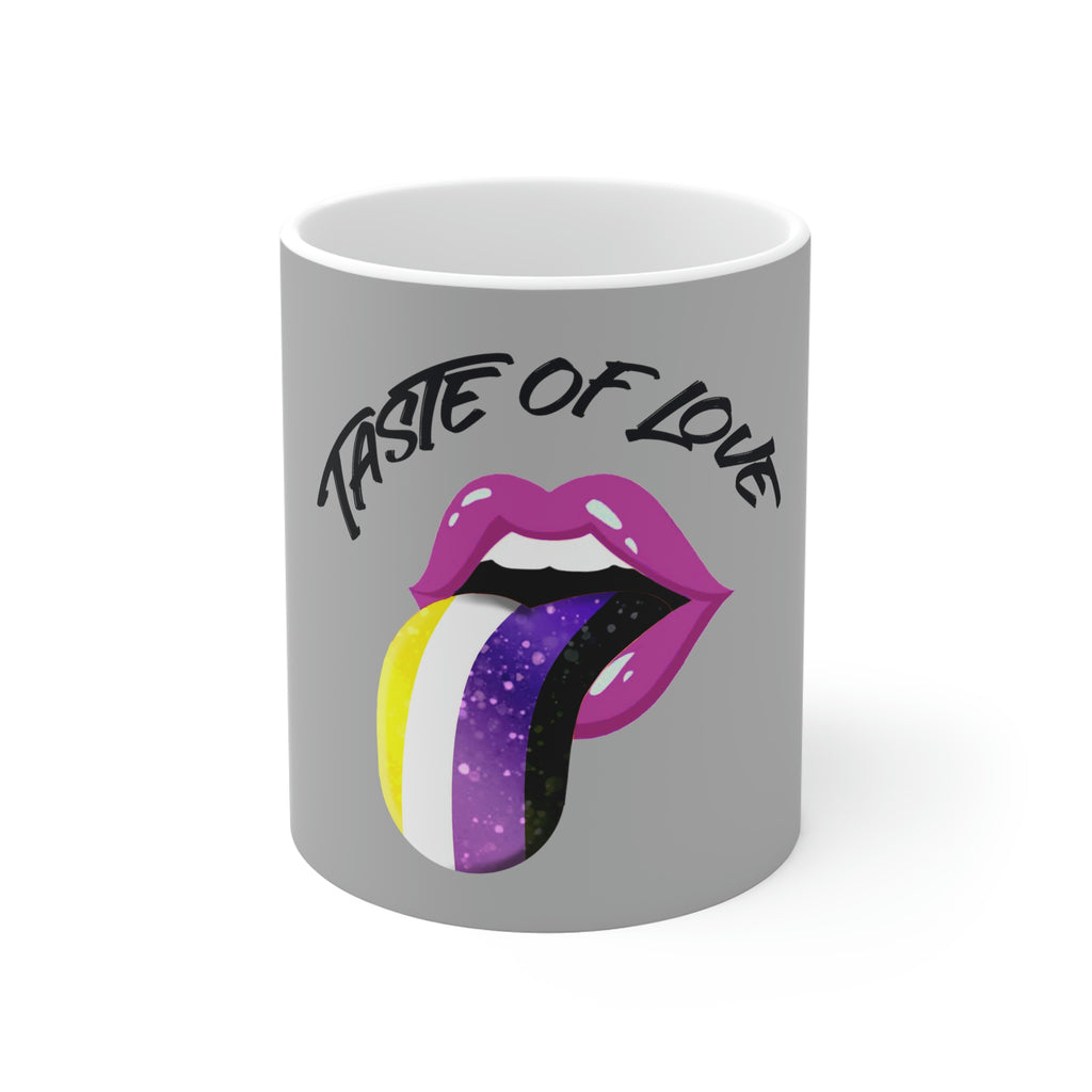 11oz Light Grey Mug - Taste Of Love Printify