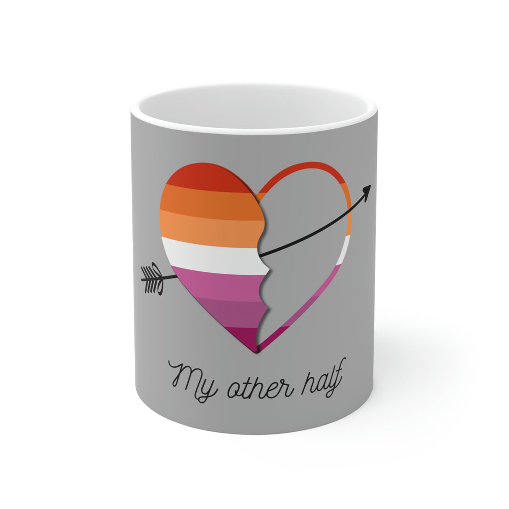 11oz Light Grey Mug - My Other Half Printify