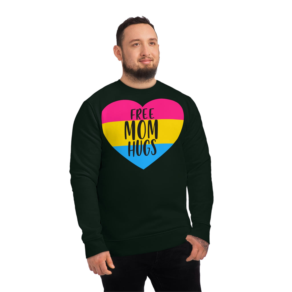 Pansexual Pride Flag Sweatshirt Unisex Size - Free Mom Hugs Printify