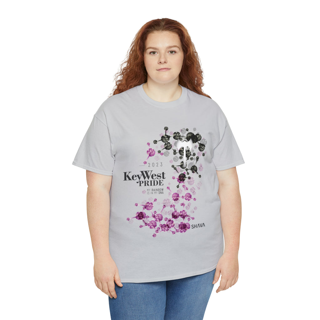 SHAVA CO Labrys Lesbian Flag 2023 Pride, Key West Unisex Heavy Cotton Tee - My Rainbow Is In My DNA Printify