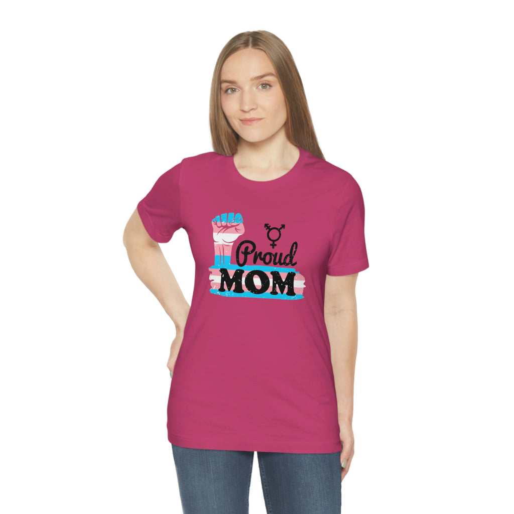 Transgender Pride Flag Mother's Day Unisex Short Sleeve Tee - Proud Mom SHAVA CO