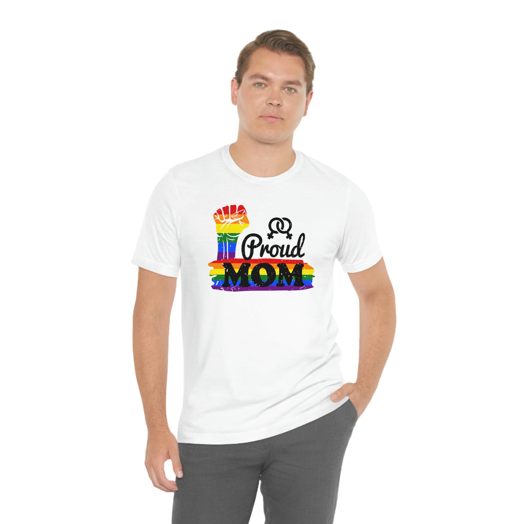 Rainbow Pride Flag Mother's Day Unisex Short Sleeve Tee - Proud Mom SHAVA CO