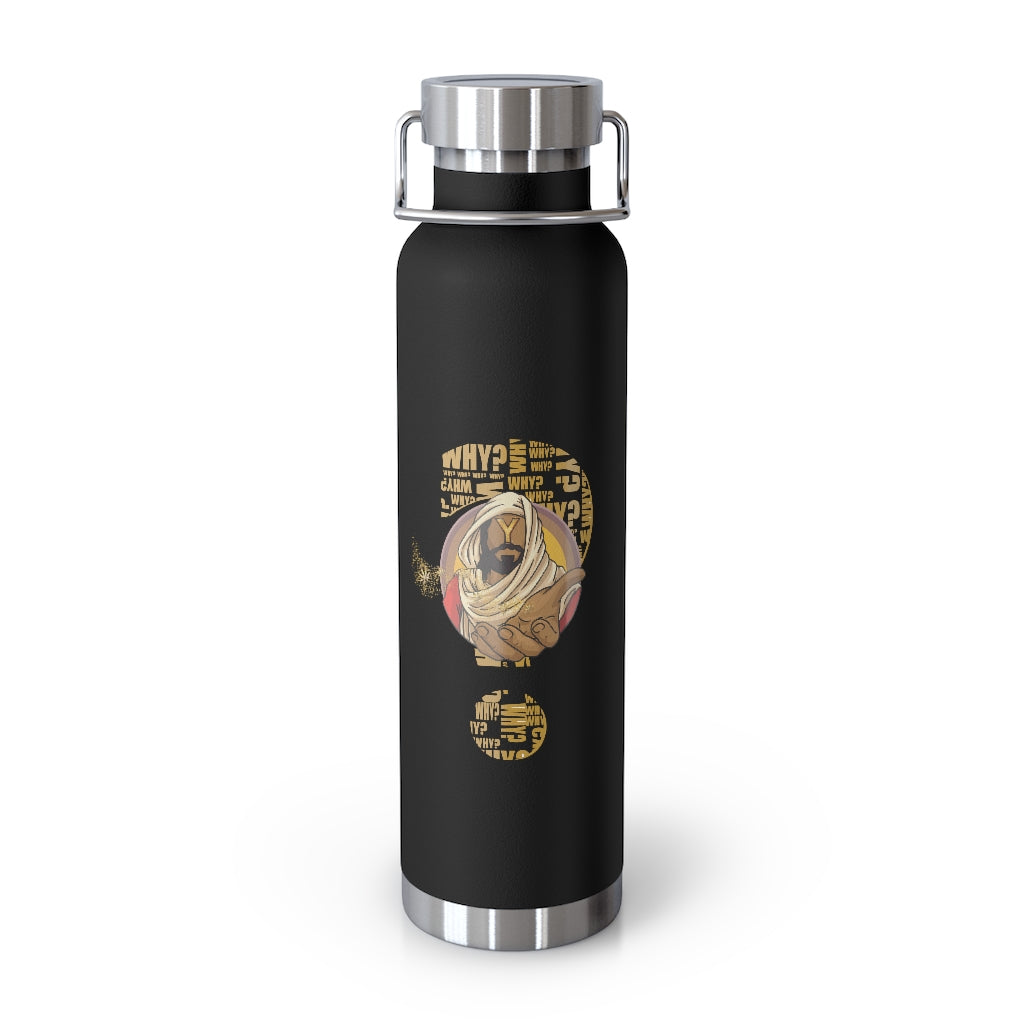 KCC Home & Livings-Bottles & Tumblers /Copper Vacuum Insulated Bottle, 22oz/Faceless Black Jesus Printify
