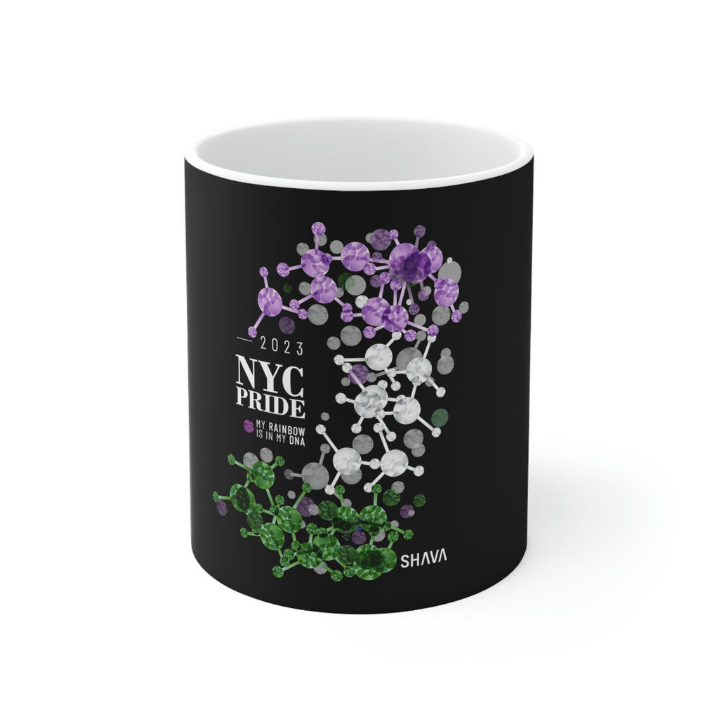 Genderqueer NYC Pride Ceramic Mug - Rainbow Is In My DNA SHAVA CO