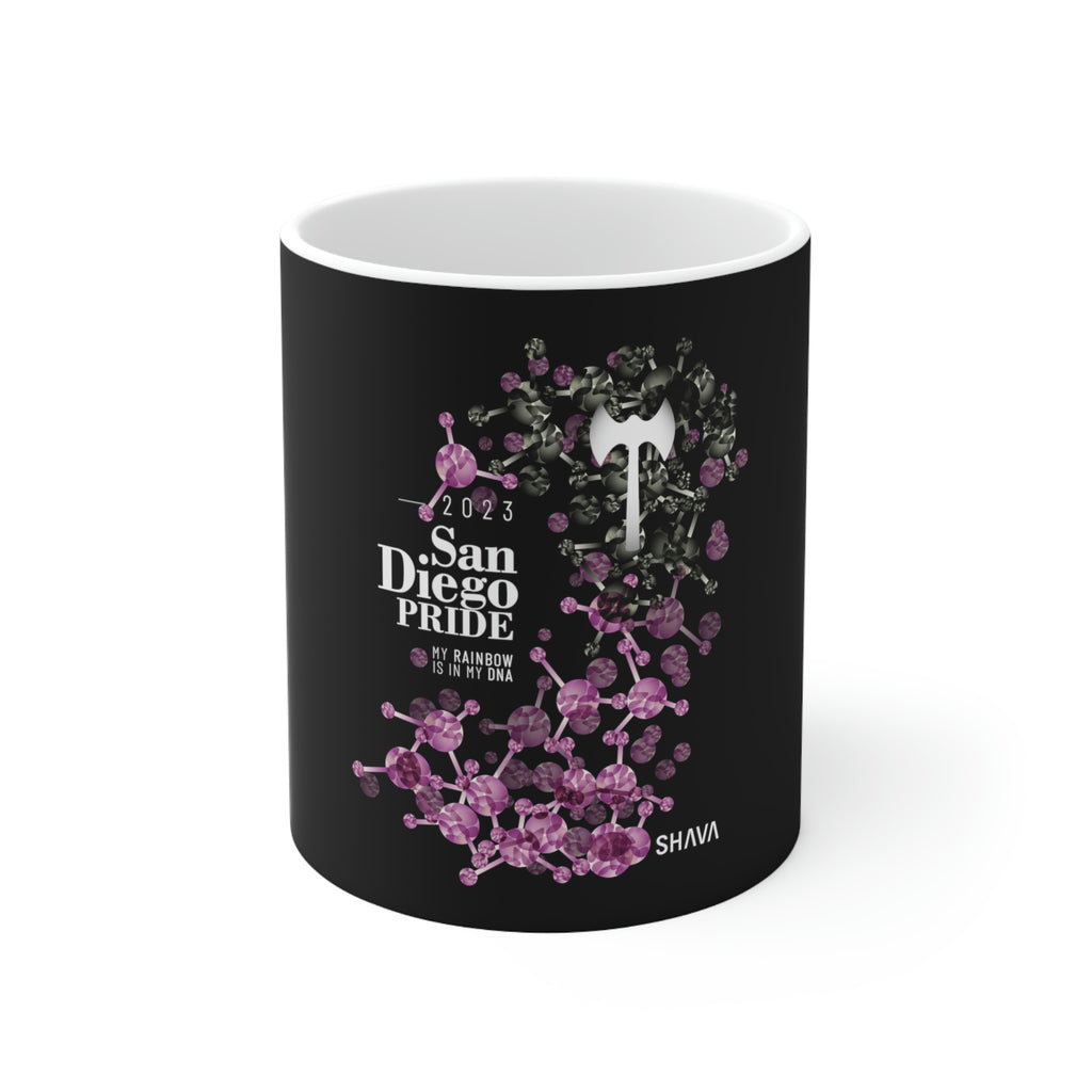 Labrys Lesbian Flag Ceramic Mug San Diego Pride - Rainbow Is In My DNA SHAVA CO