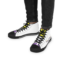 Thumbnail for Non Binary Flag Kisses LGBTQ High Top Sneakers Unisex Size Printify