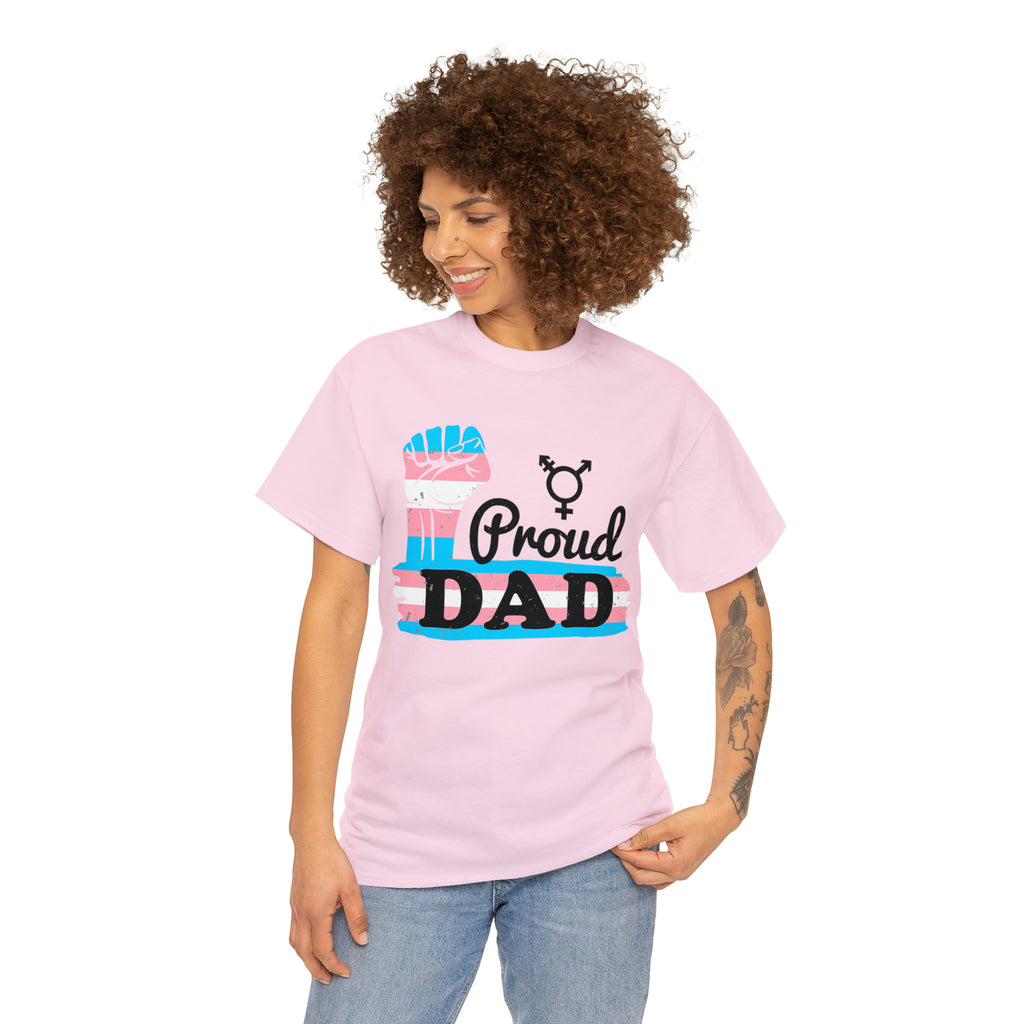 SHAVA CO Transgender Flag, Unisex Heavy Cotton Tee - Proud Dad Printify