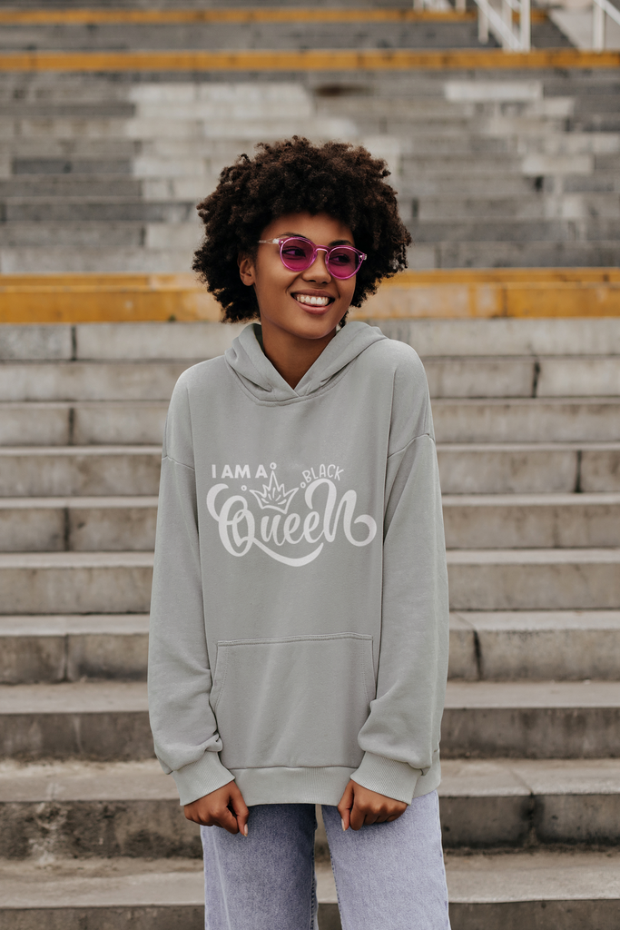 Affirmation Feminist Pro Choice Unisex Hoodie –  I Am a Black Queen Printify