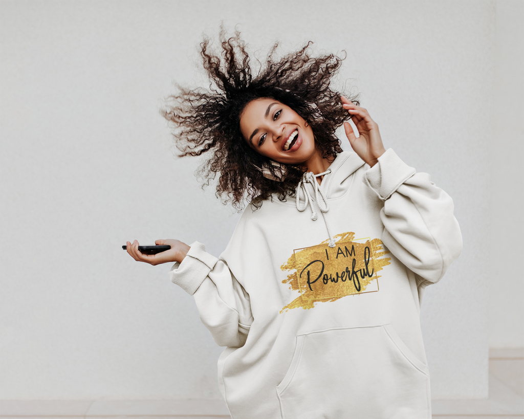 Affirmation Feminist Pro Choice Unisex Hoodie - I am Powerful Printify