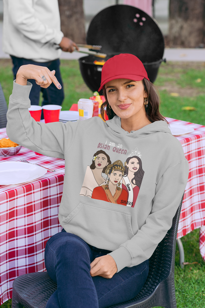 Affirmation Feminist Pro Choice Women's Hoodie – I Am An Asian Queen Printify