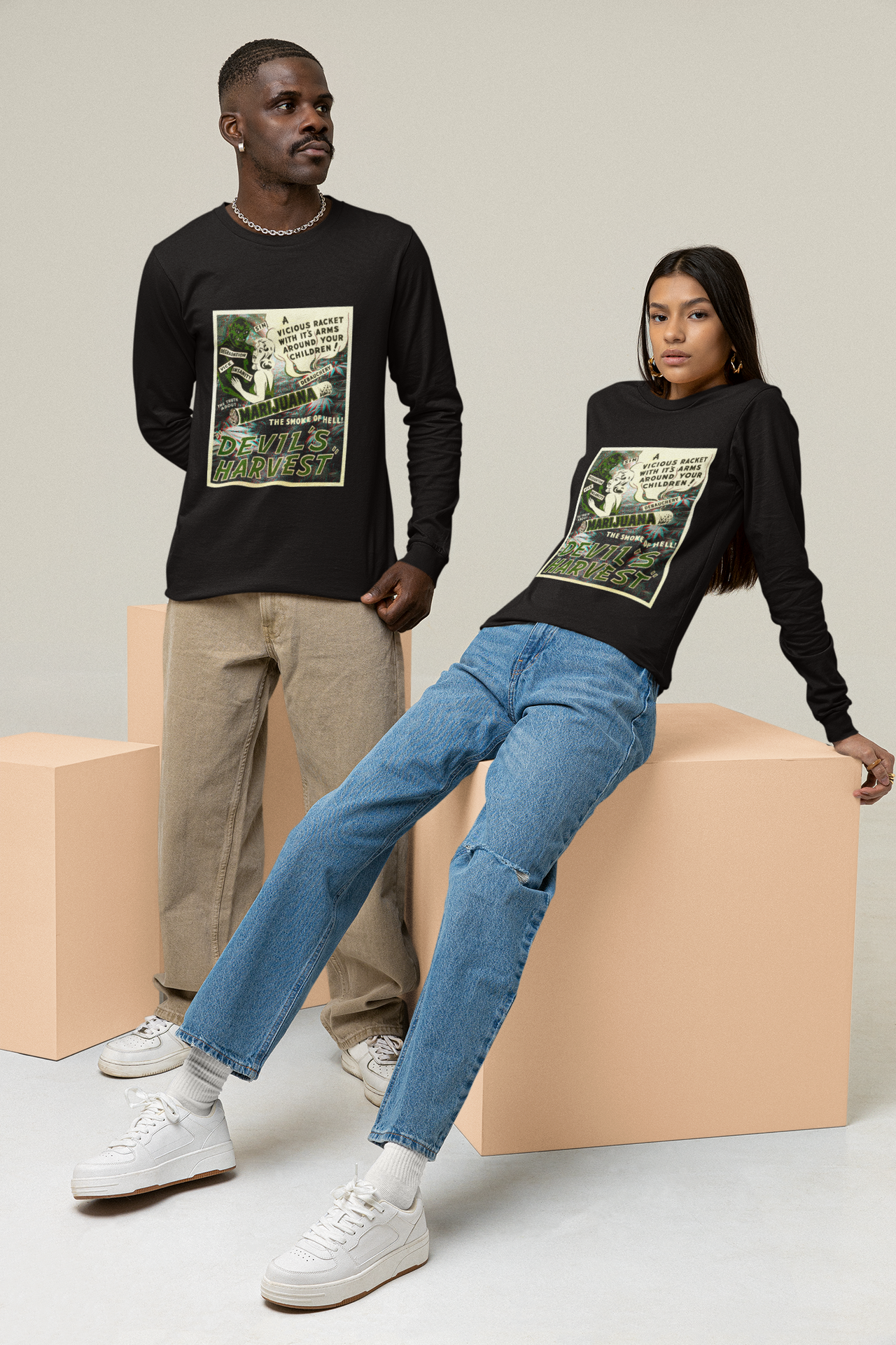 VCC Unisex Classic Long Sleeve T-Shirt / Devils Harvest Printify