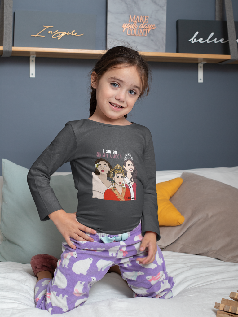 IAC  KIDS Long Sleeves Toddler  / I am Asian Queen Printify