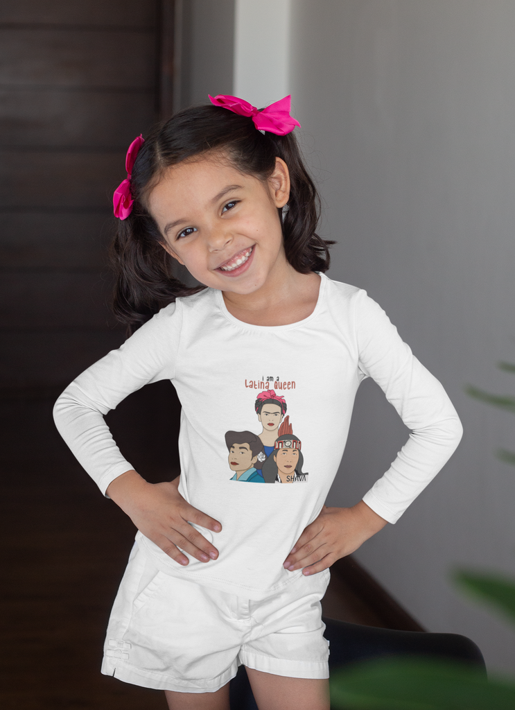 IAC  KIDS Long Sleeves Toddler Tee / I am a latina queen Printify