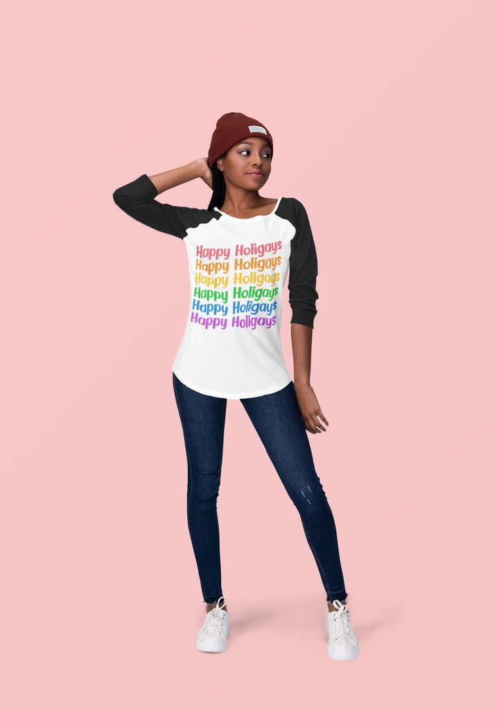 Unisex Christmas LGBTQ Long Sleeves Tee - Happy Holigays Printify