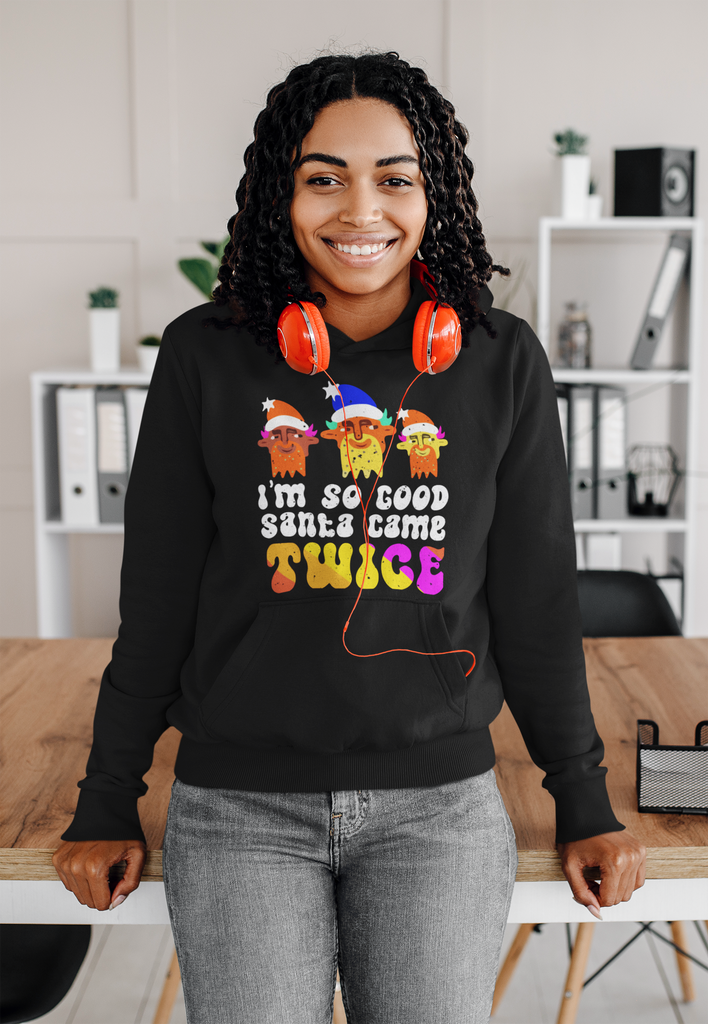 Unisex Christmas LGBTQ Heavy Blend Hoodie - I’M So Good Santa Came Twice Printify