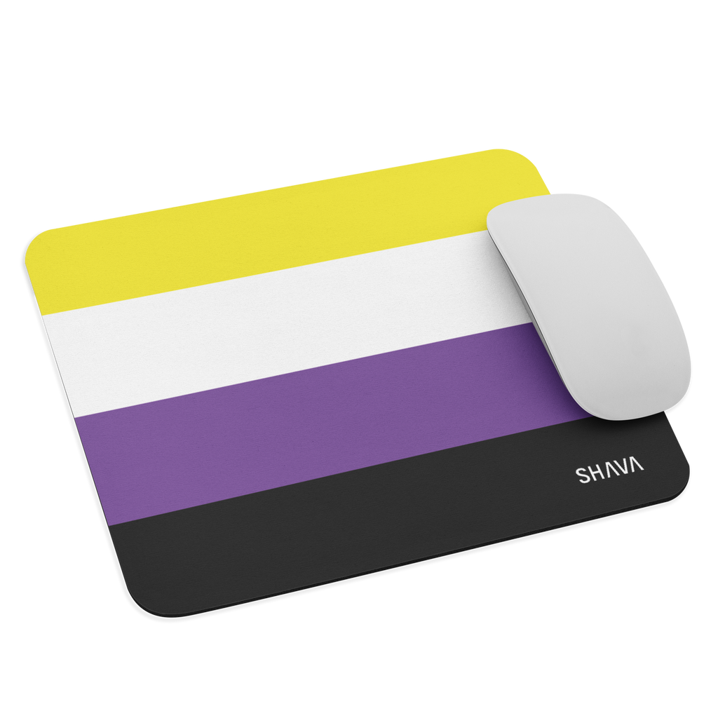 LGBTQ Accessories Mouse pad / Celebrating Non Binary Flag SHAVA