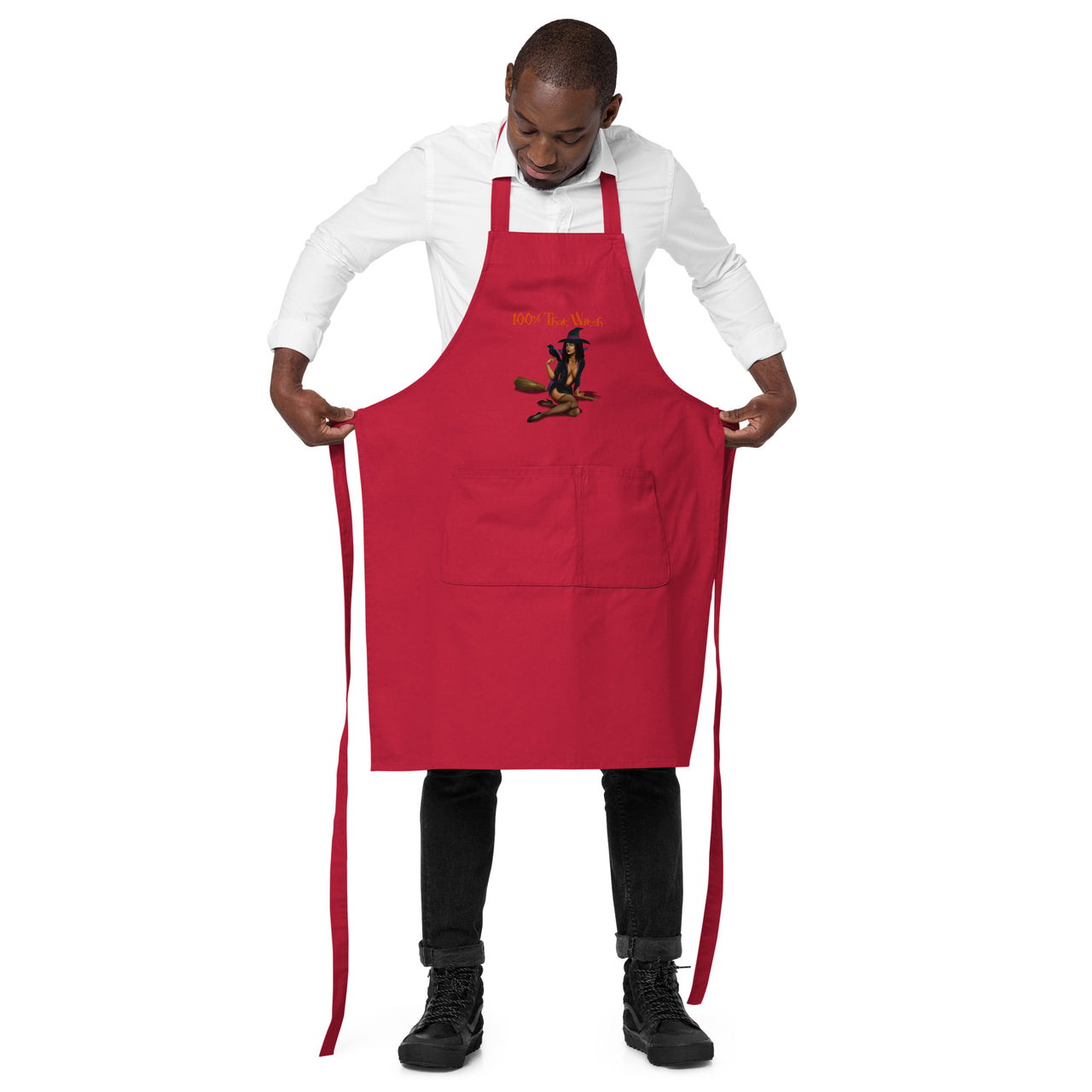 Halloween/Organic cotton apron/100% That Witch SHAVA