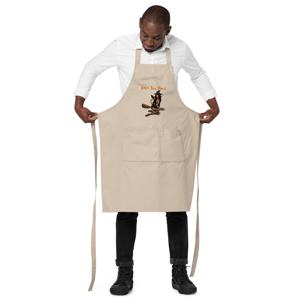 Halloween/Organic cotton apron/100% That Witch SHAVA