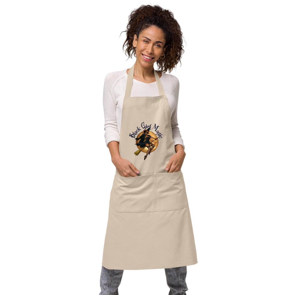 Halloween/Organic cotton apron/Black Girl Magic SHAVA