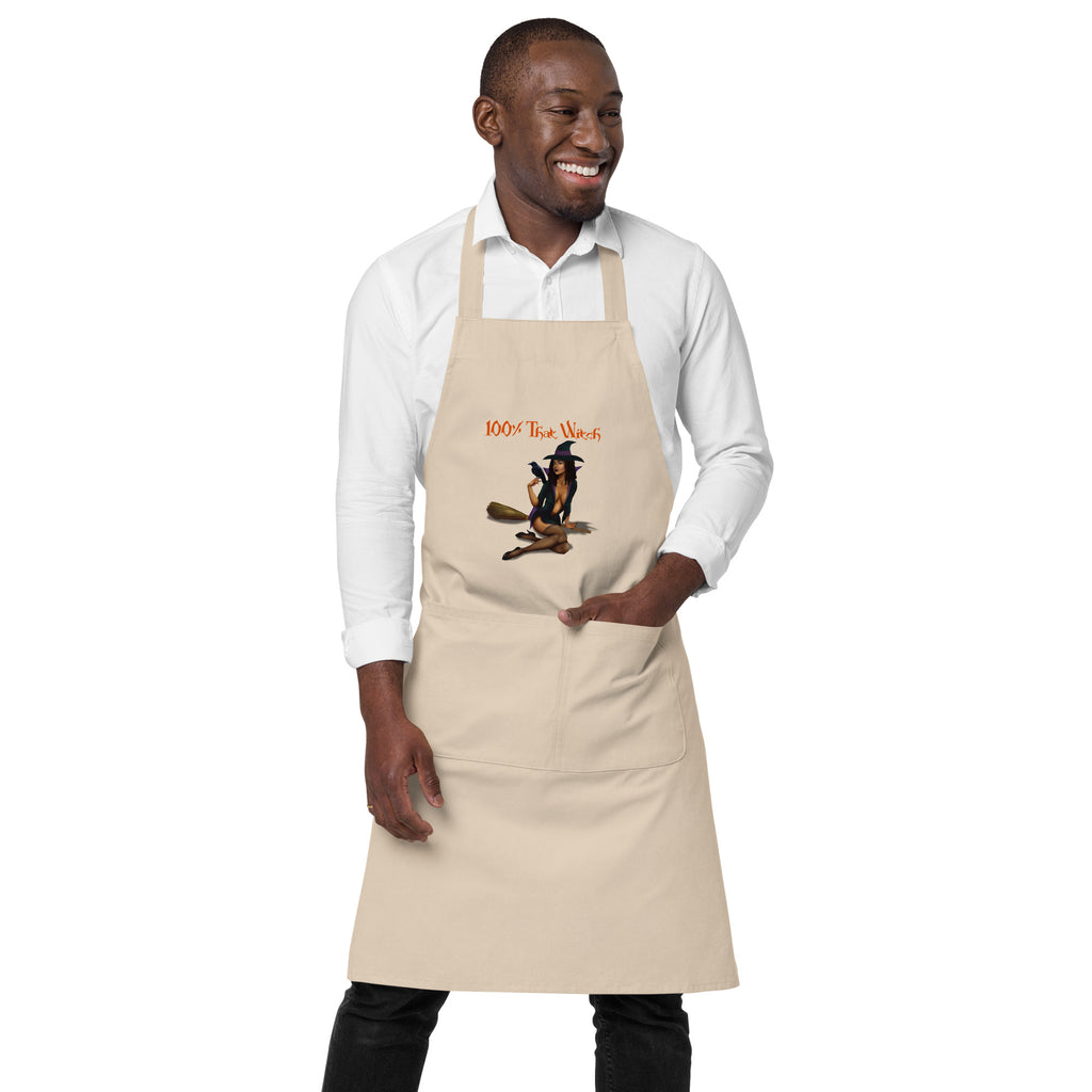 Halloween/Organic cotton apron/100% That Witch SHAVA