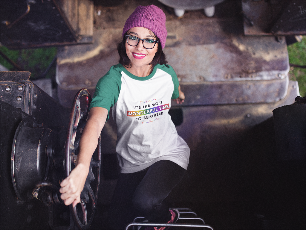 Unisex Christmas LGBTQ Long Sleeves Tee - It’s The Most Wonderful Time To Be Queer Printify