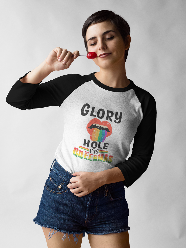 Unisex Christmas LGBTQ Long Sleeves Tee - Glory Hole It’s Queermas Printify