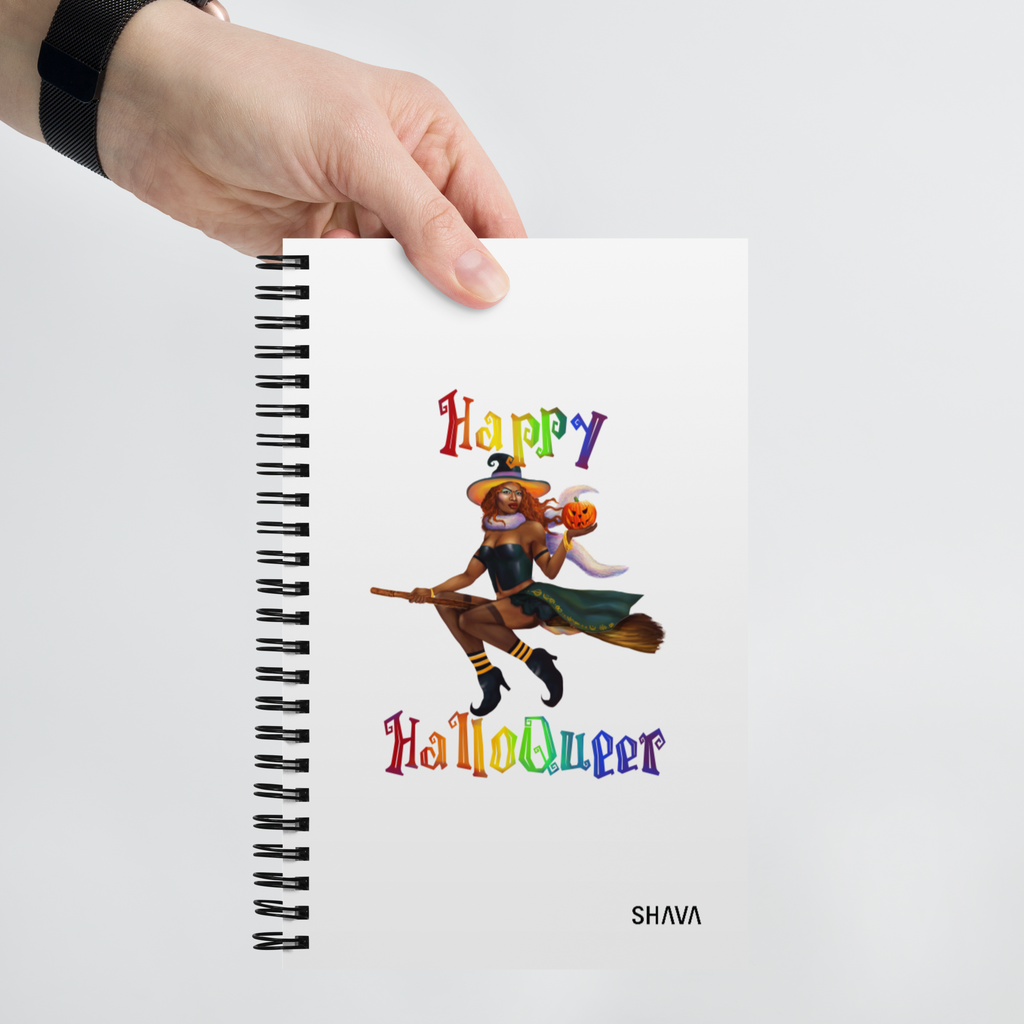 Transgender Halloween Spiral notebook-Trans Pride LGBT Halloween/Happy HalloQueer Bitches SHAVA