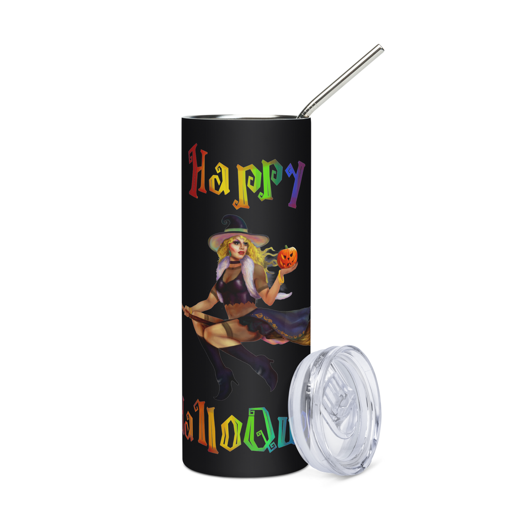 Transgender Halloween Stainless steel tumbler-Trans Pride LGBT Halloween/Happy HalloQueer SHAVA