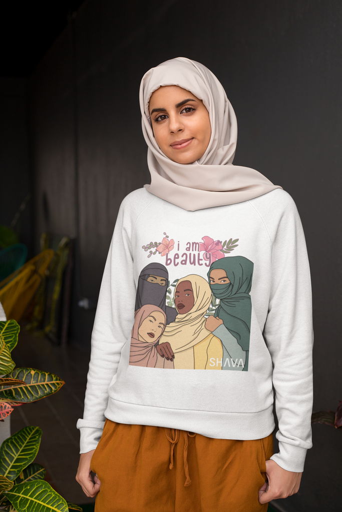 Affirmation Feminist Pro Choice Sweatshirt Women’s Size – I Am Beauty Printify