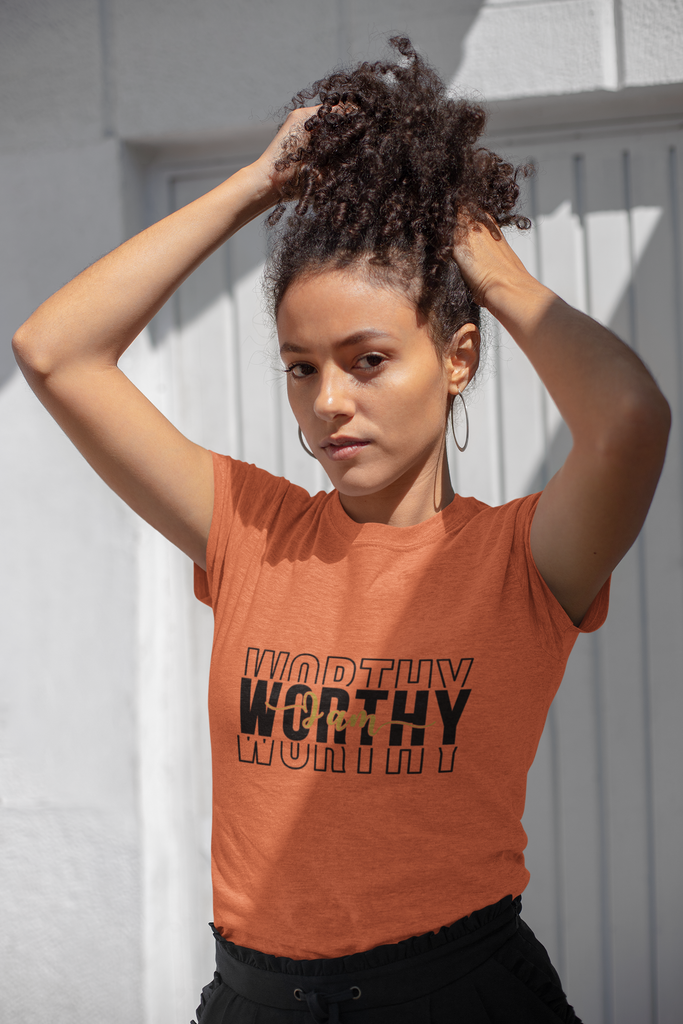 Affirmation Feminist Pro Choice T-Shirt Unisex Size, I am a Worthy Printify