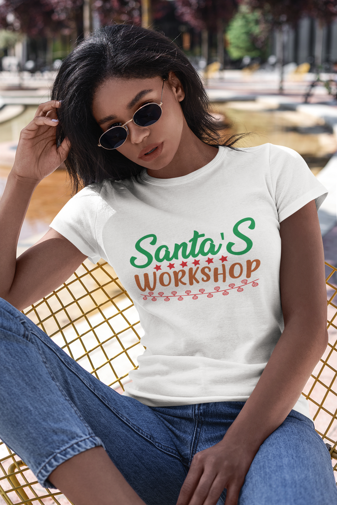 Classic Unisex Christmas T-shirt - Santa's Workshop Printify