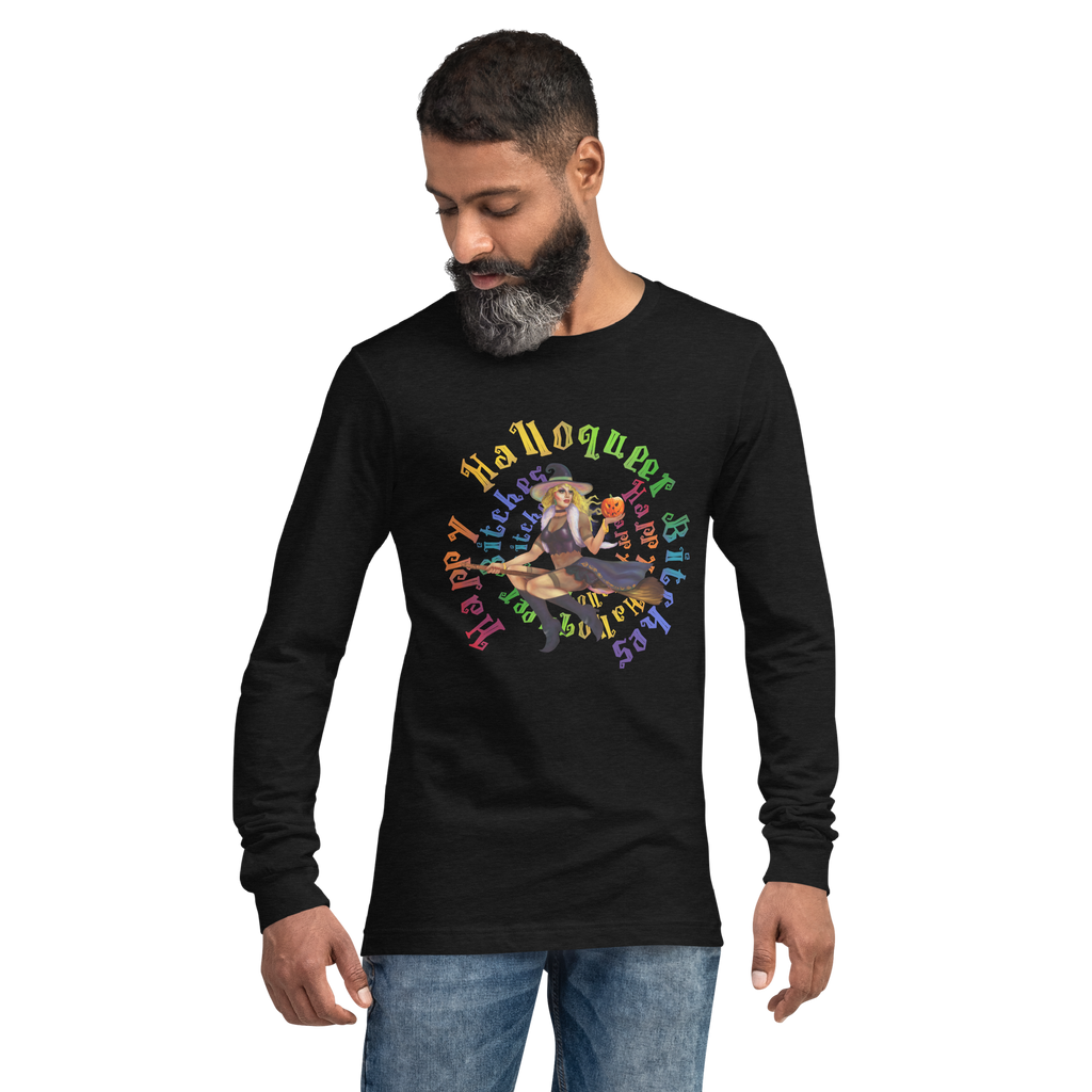 Transgender Halloween Unisex Long Sleeve Tee-Trans Pride LGBT Halloween/Happy HalloQueer Bitches SHAVA