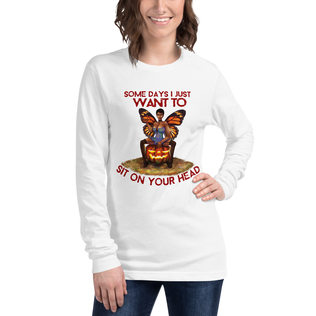 Halloween/Unisex Long Sleeve Tee/Sit On Your Head SHAVA