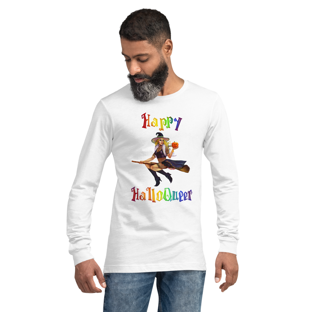 Transgender Halloween Unisex Long Sleeve Tee-Trans Pride LGBT Halloween/Happy HalloQueer SHAVA