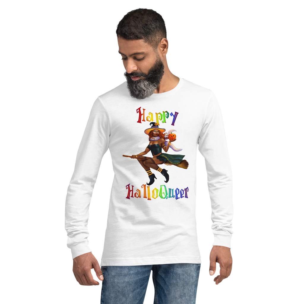 Transgender Halloween Unisex Long Sleeve Tee-Trans Pride LGBT Halloween/Happy HalloQueer SHAVA