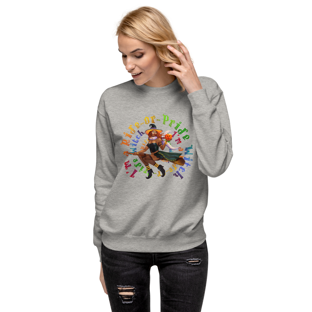 Transgender Halloween Unisex Premium Sweatshirt-Trans Pride LGBT Halloween/I m a ride or pride SHAVA