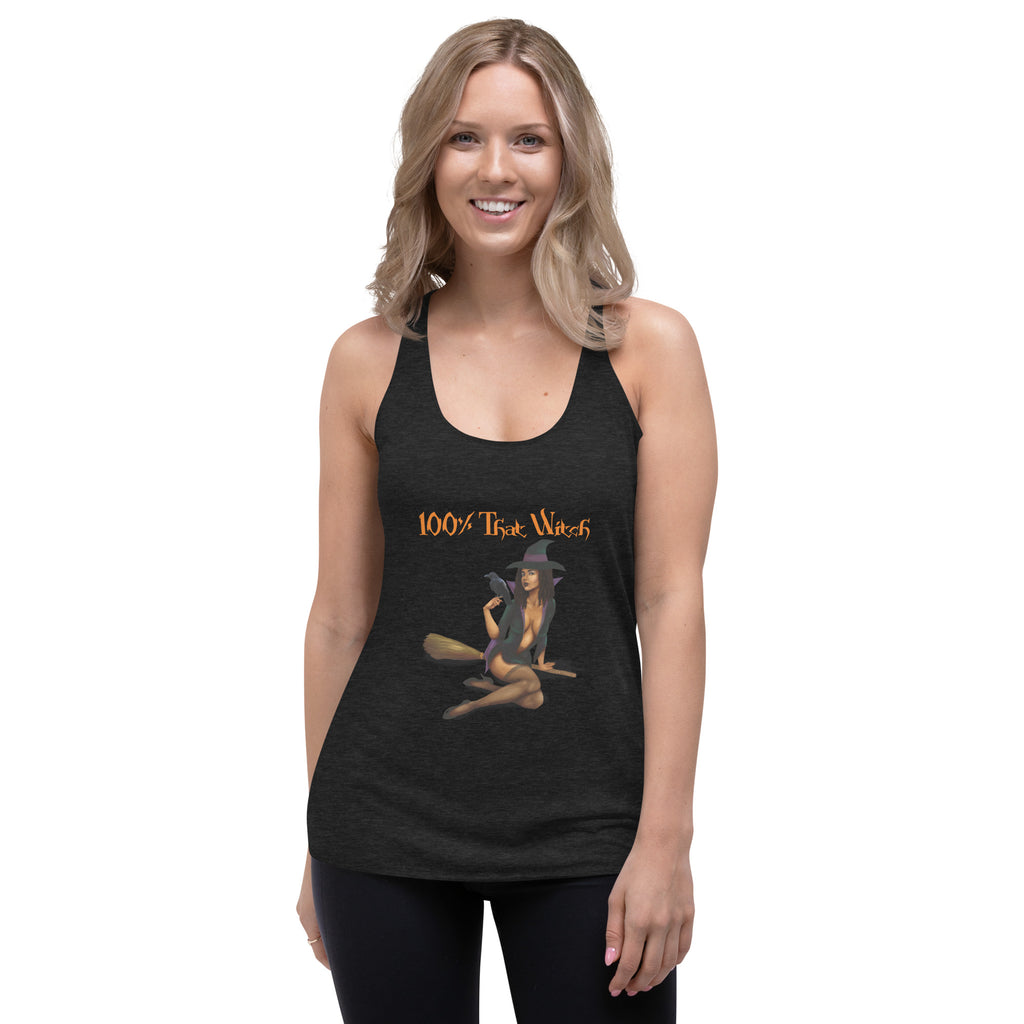 Halloween/Women's Racerback Tank/ 100 % That Witch SHAVA